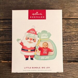 Hallmark Keepsake 2024 Santa and Baby Ornament - Red and Green BRAND NEW